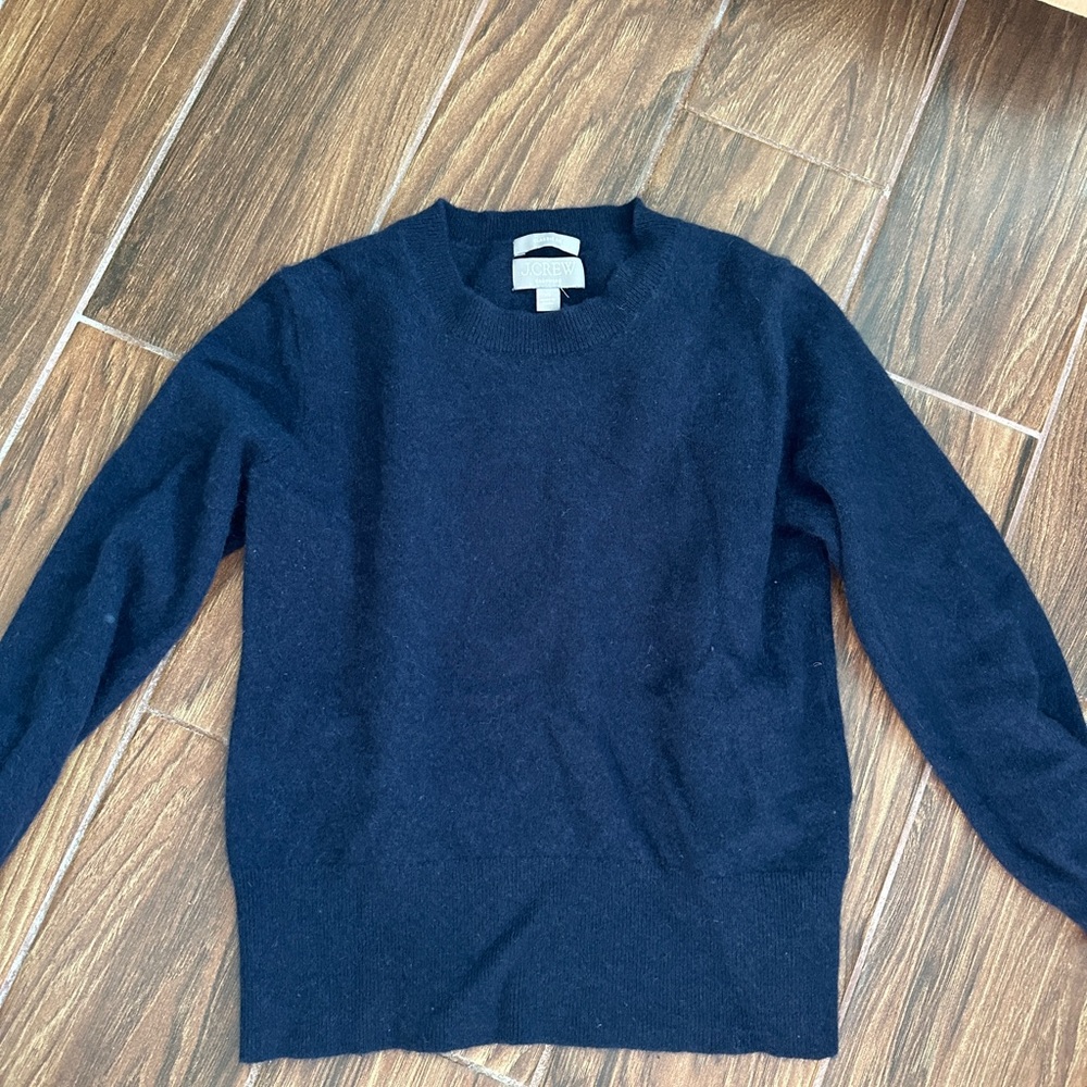 J. Crew Classic Navy Crew Neck Sweater
